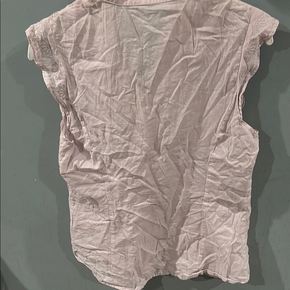 Express Cap Sleeve Mauve Button Down Blouse - image 5